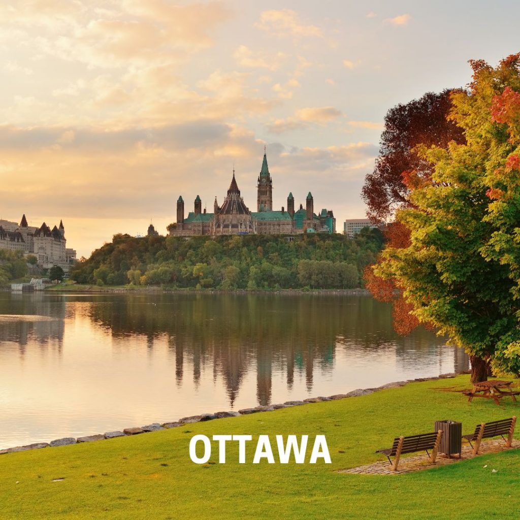 View of Parliament Hill in Ottawa, Quebec