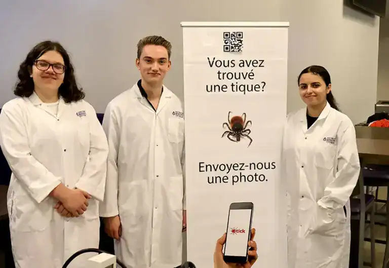 Representatives of the eTick project during the Celebration of Research at Bishop's event