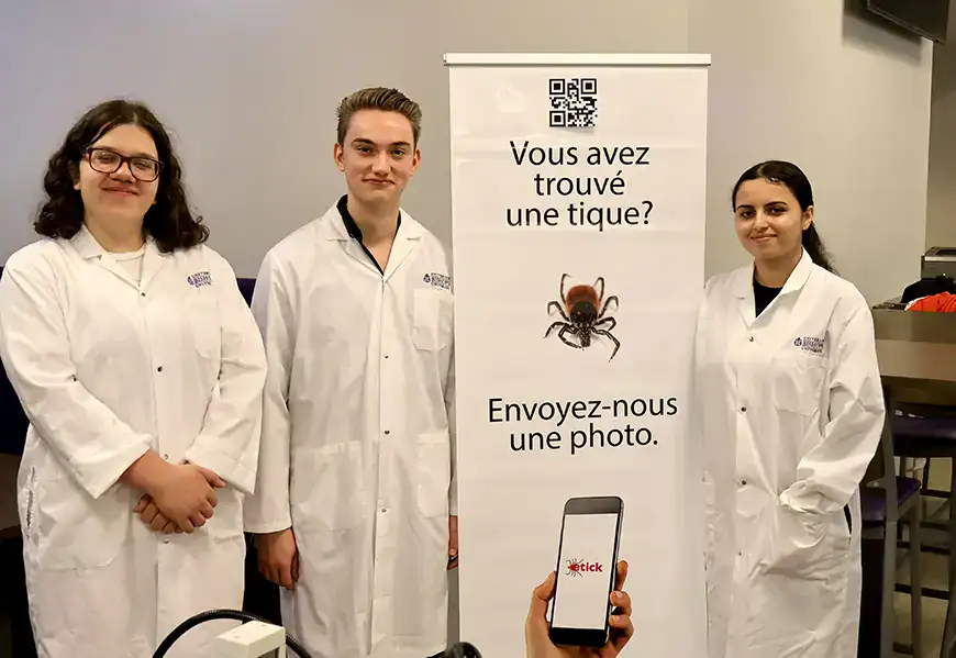 Representatives of the eTick project during the Celebration of Research at Bishop's event