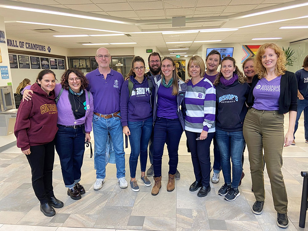 Champlain College staff showing their support