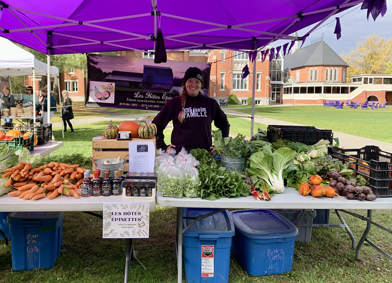 One of the kiosk at our farmers' market on campus