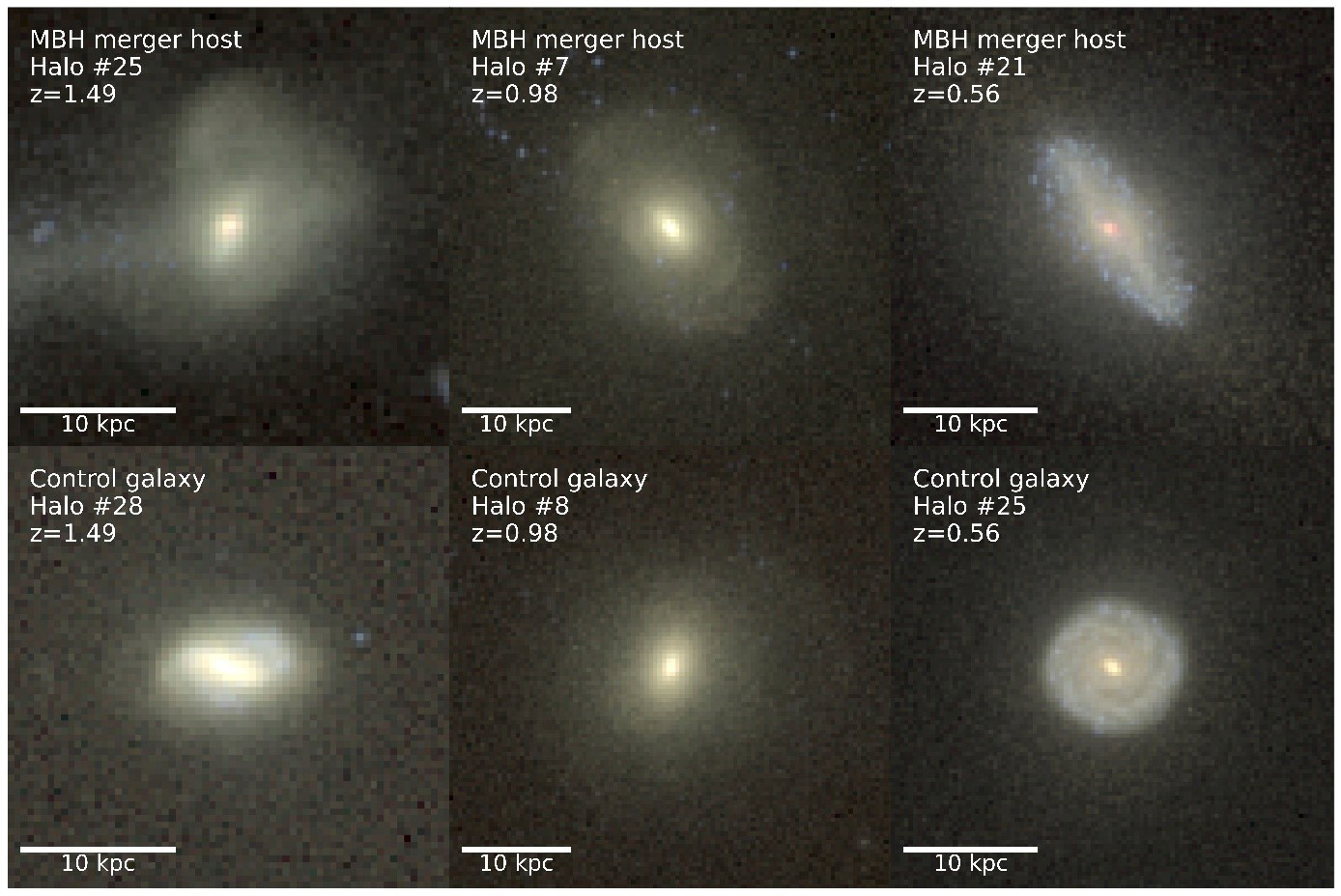 Signatures of Massive Black Hole Merger Host Galaxies