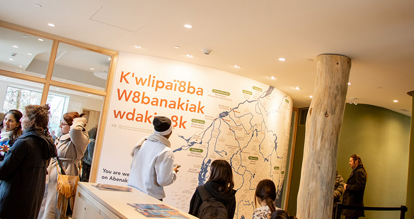 Map inside one of the rooms.