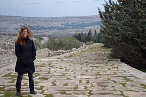 Michele on Roman Road in Syria