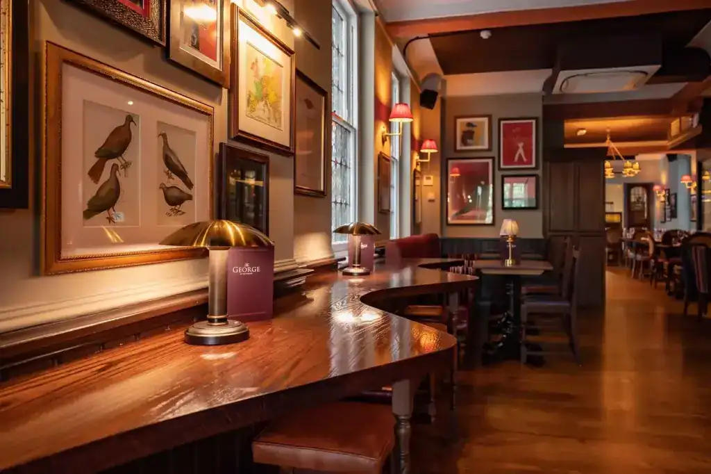 Inside view of The George in London