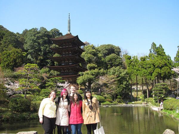 Students in Japan on exchange program