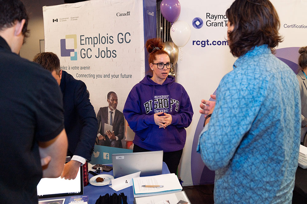 Career fair at Bishop's where students can meet employers