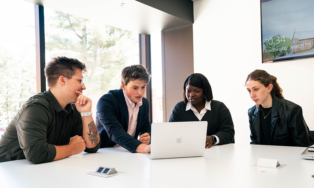 Coop students in a meeting