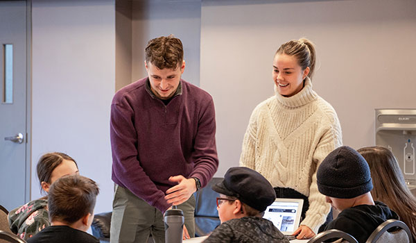 Students in class during ESL workshop.