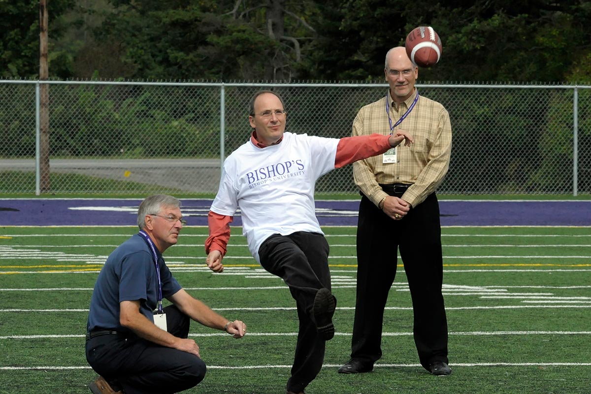 Michael Goldbloom inaugurates new Coulter Field.