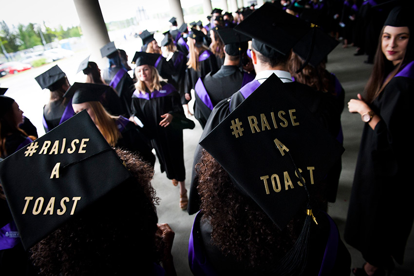 Students celebrating their graduation!