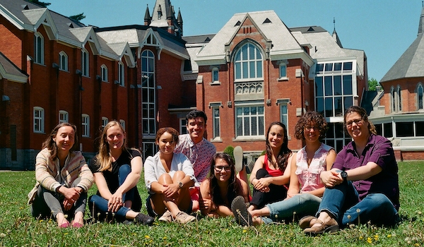 students in the quad