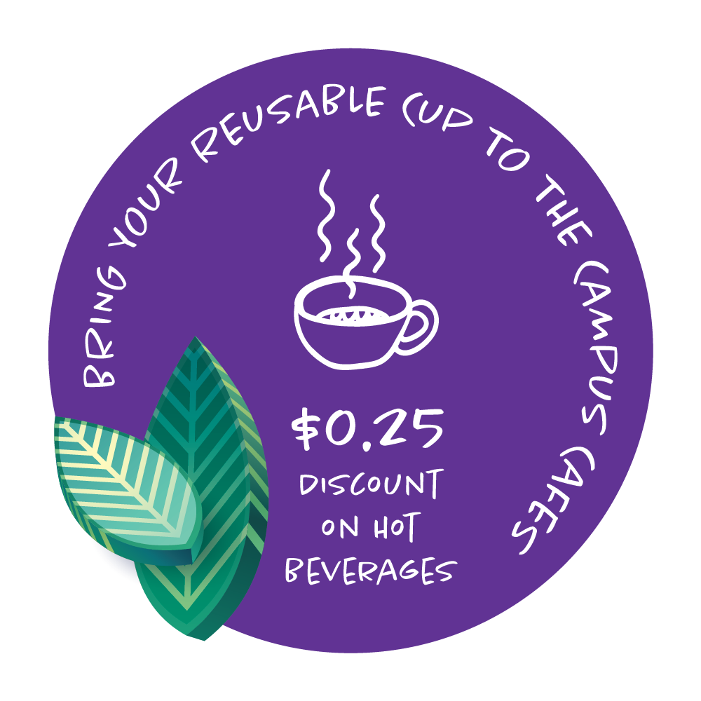 Bring your reusable mug and save .25 cents.