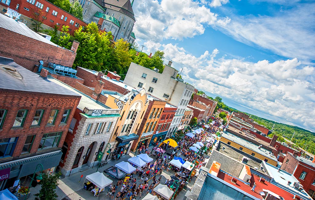 Downtown Sherbrooke during a street festival