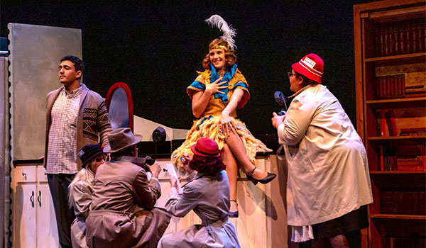 Student actors during a play at Bishop's University.