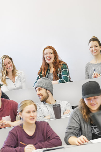 Business students enjoying their class.